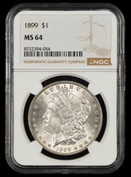 1899 $1 NGC MS 64