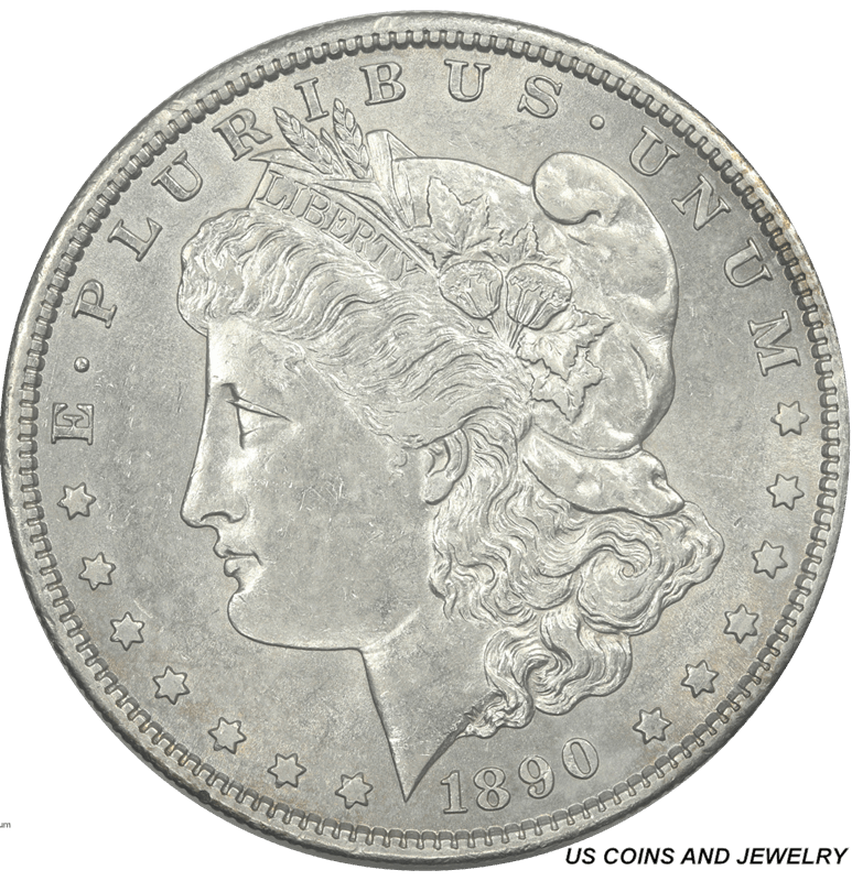 1890-S Morgan Silver Dollar $1 AU Almost Uncirculated