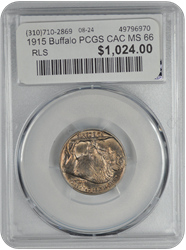 1915 Buffalo PCGS CAC MS 66