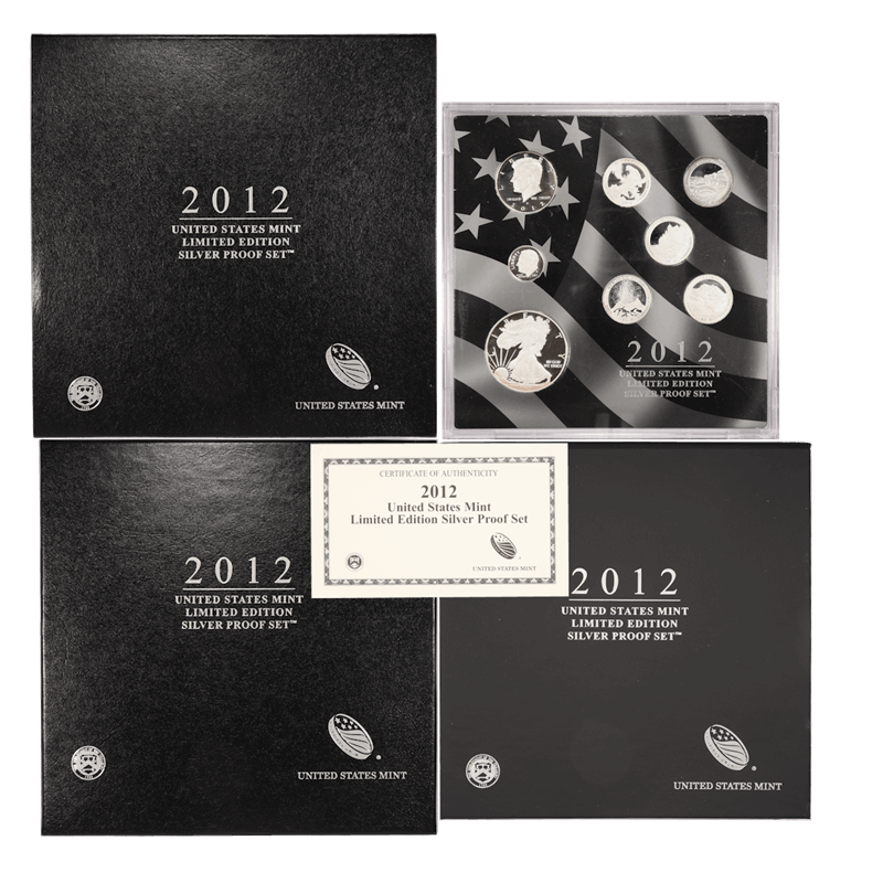 2012 Limited Edition Silver Proof Set in OGP 