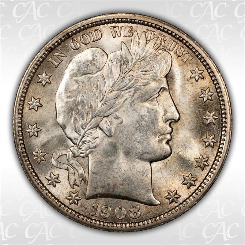 1908 50c CACG MS 64+