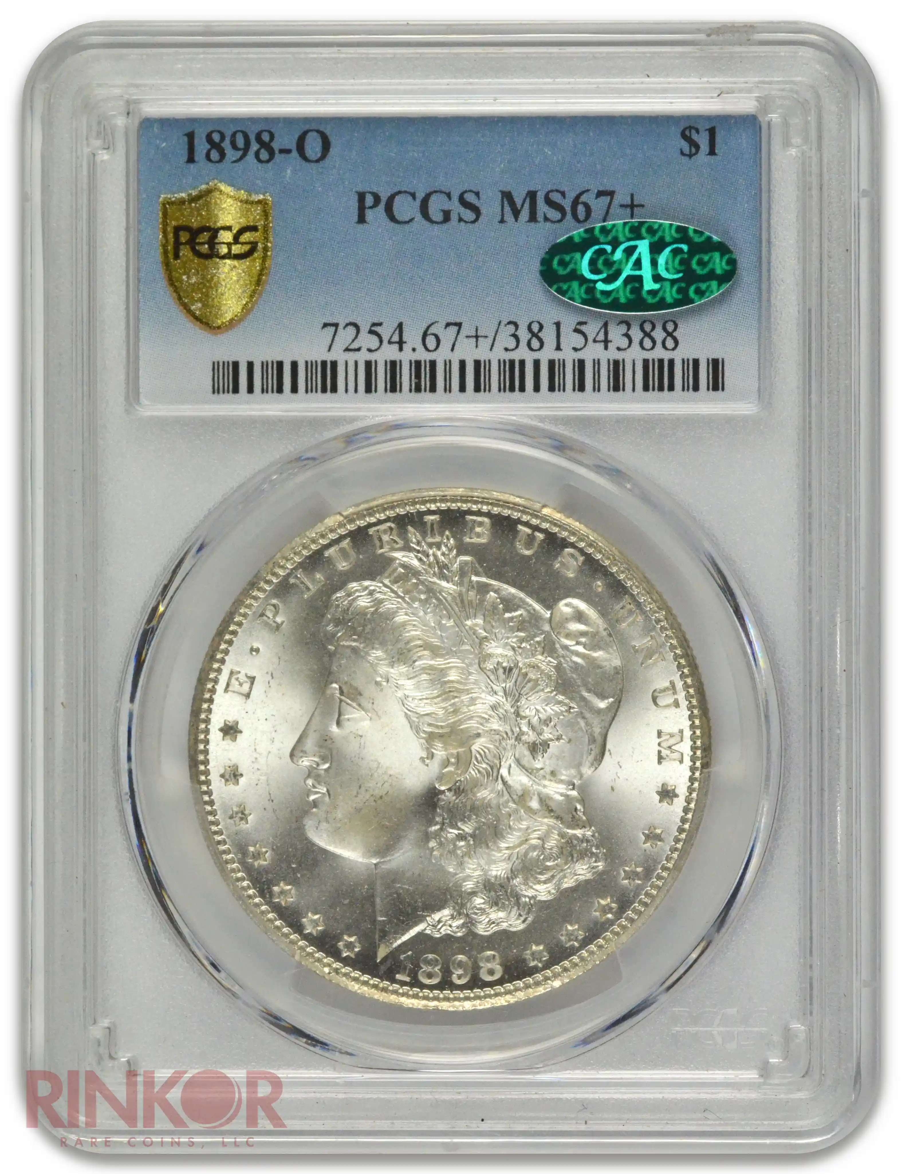 1898-O $1 Morgan Dollar PCGS MS 67+ CAC