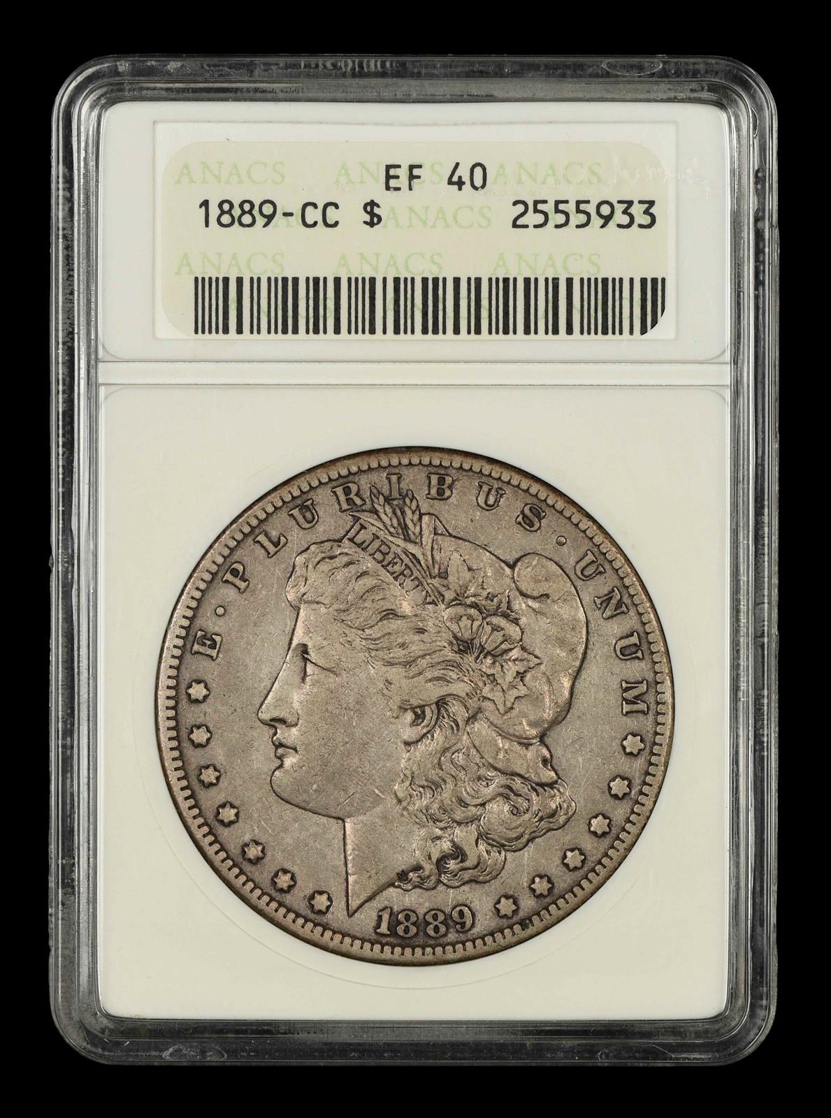 1889 CC $1 Soapbox ANACS XF-40