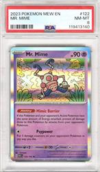 2023 Pokemon Mew En Mr. Mime #122 PSA NM MT 8 
