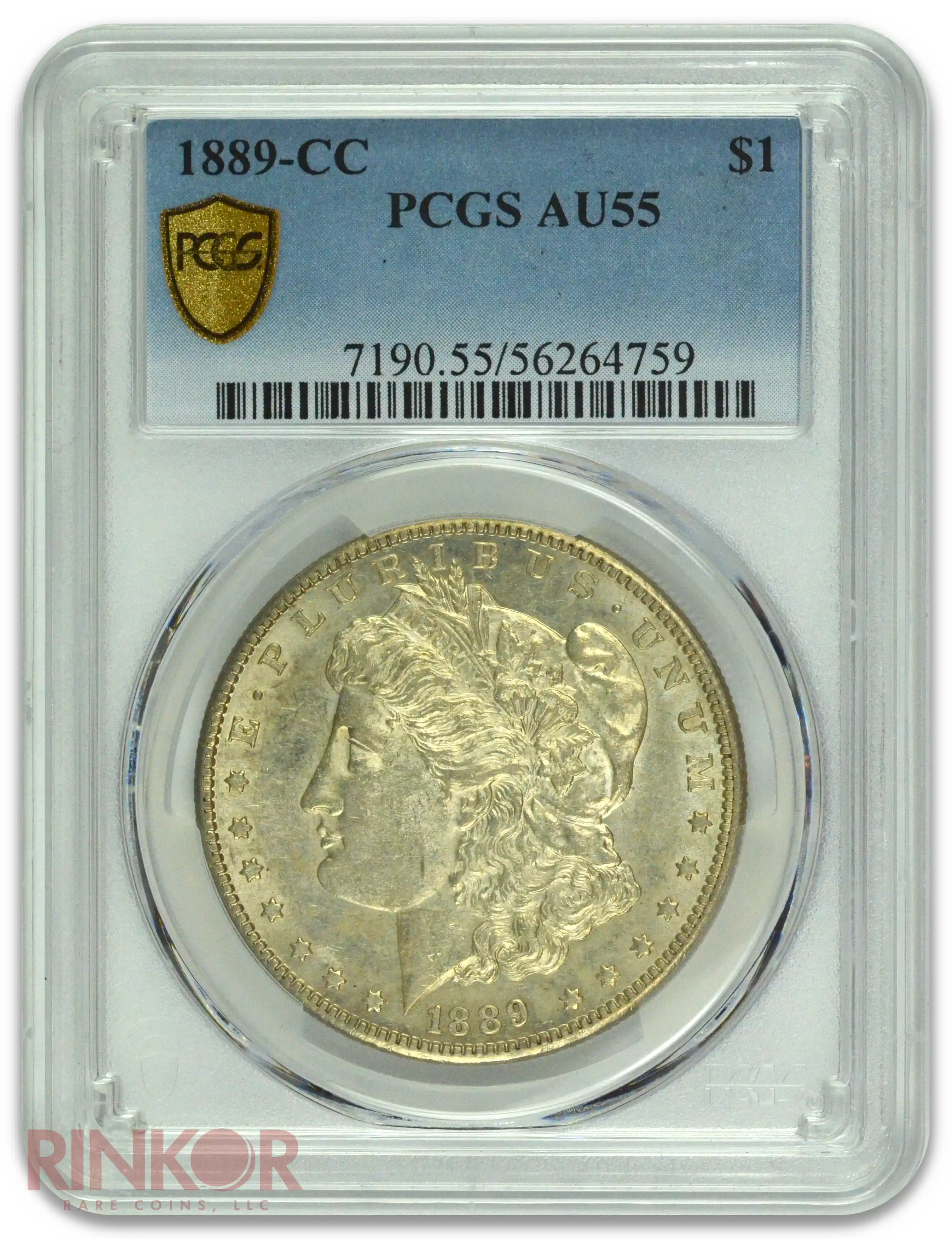 1889-CC $1 Morgan Dollar PCGS AU-55