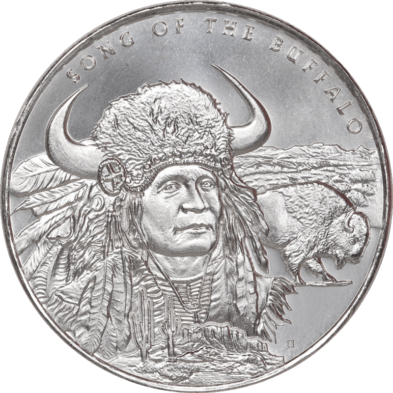 2022 1oz .999 Fine Silver Niue Song of the Buffalo Legal Tender Round US Coins Exclusive