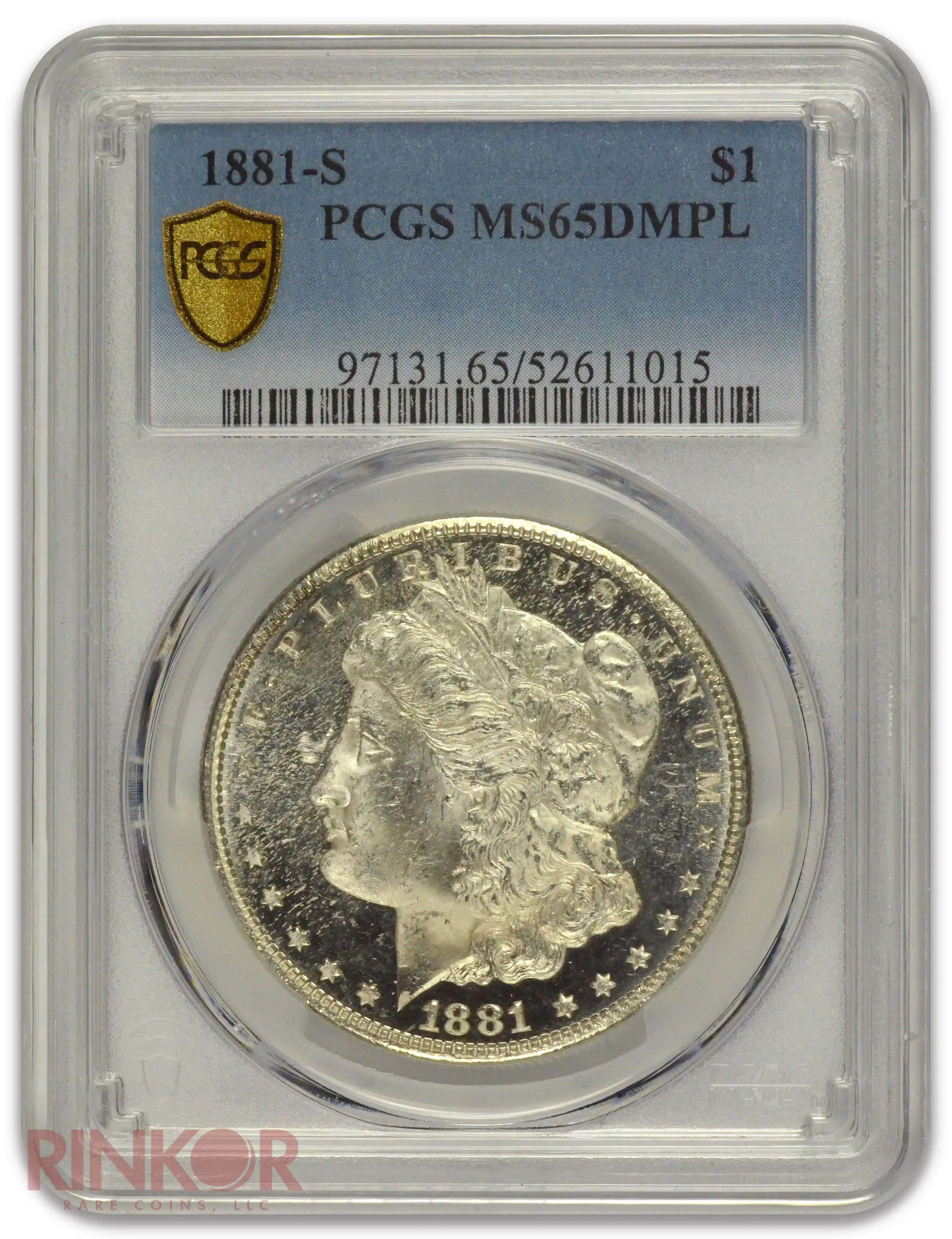 1881-S $1 Morgan Dollar PCGS MS 65 DMPL