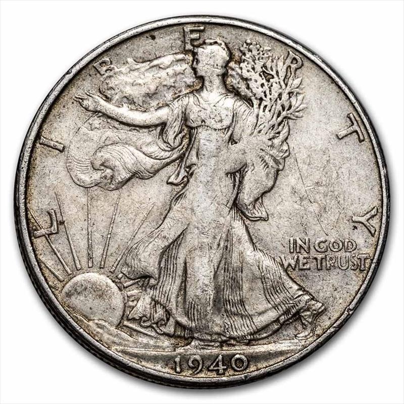 1940-S Walking Liberty Half Dollar, VF+