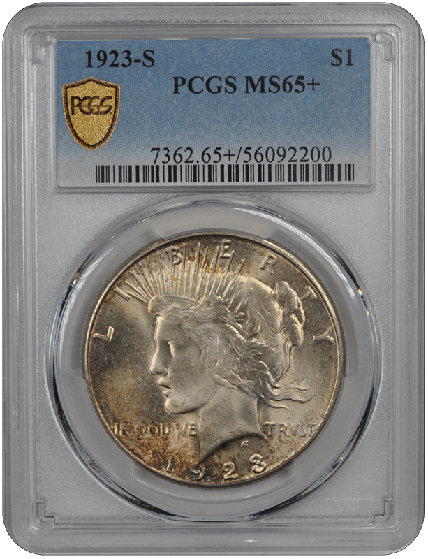 1923-S Peace PCGS MS 65+