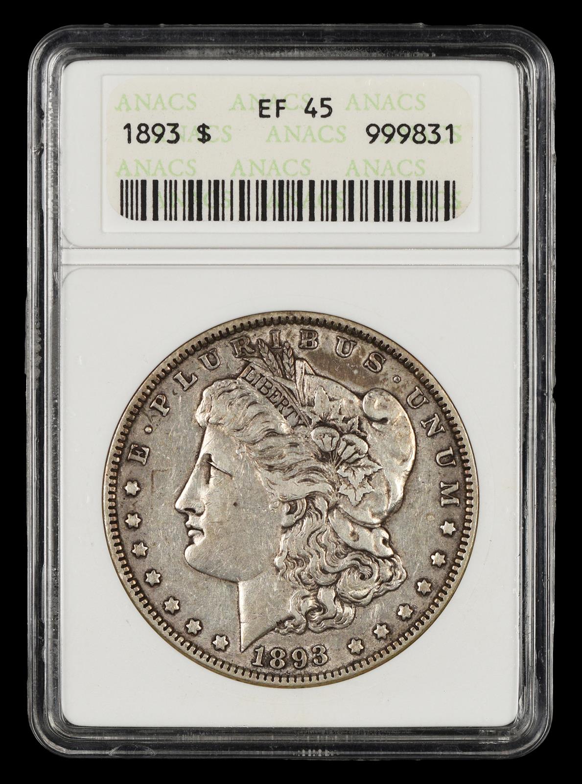 1893 $1 ANACS EF45