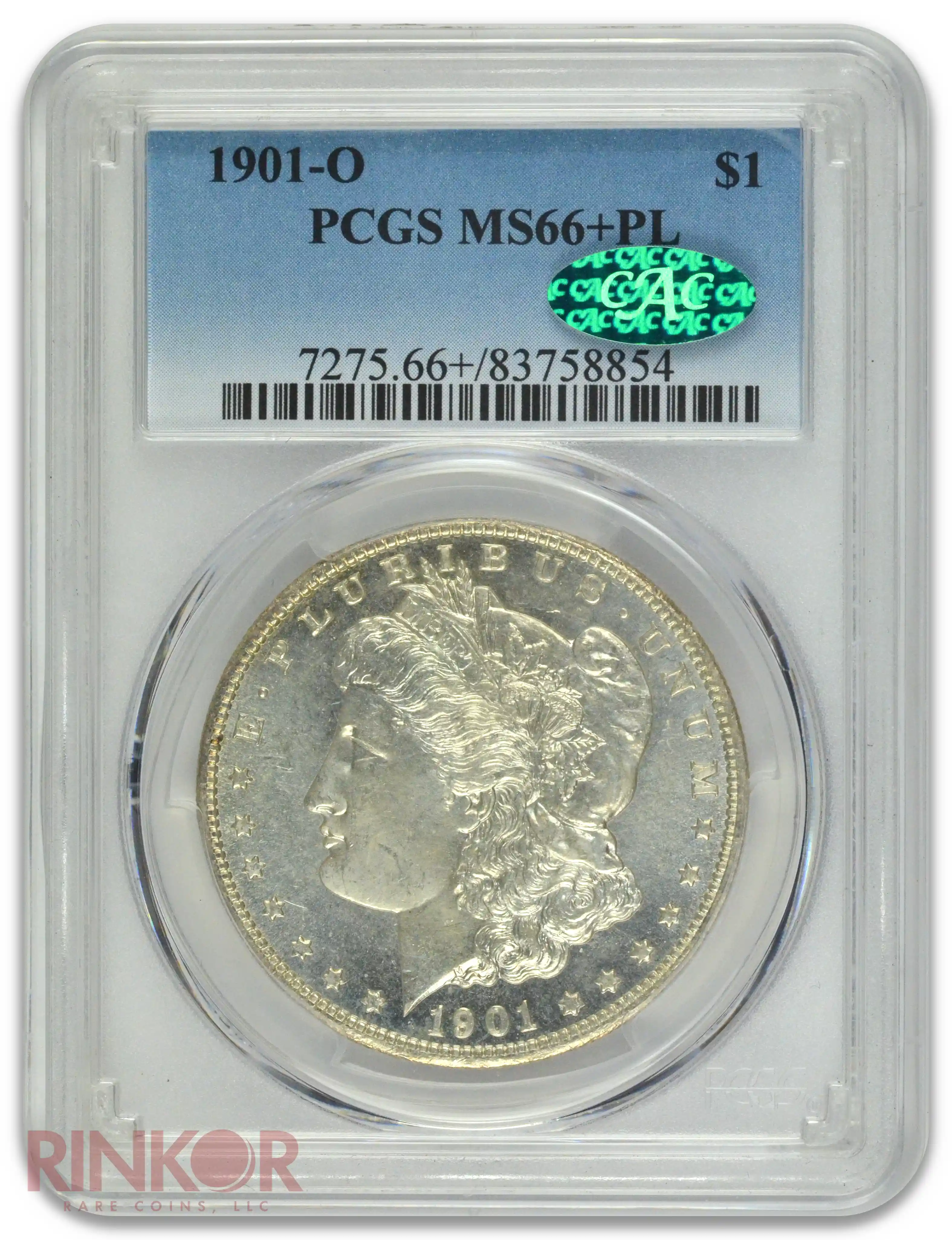 1901-O $1 Morgan Dollar PCGS MS 66+ PL CAC