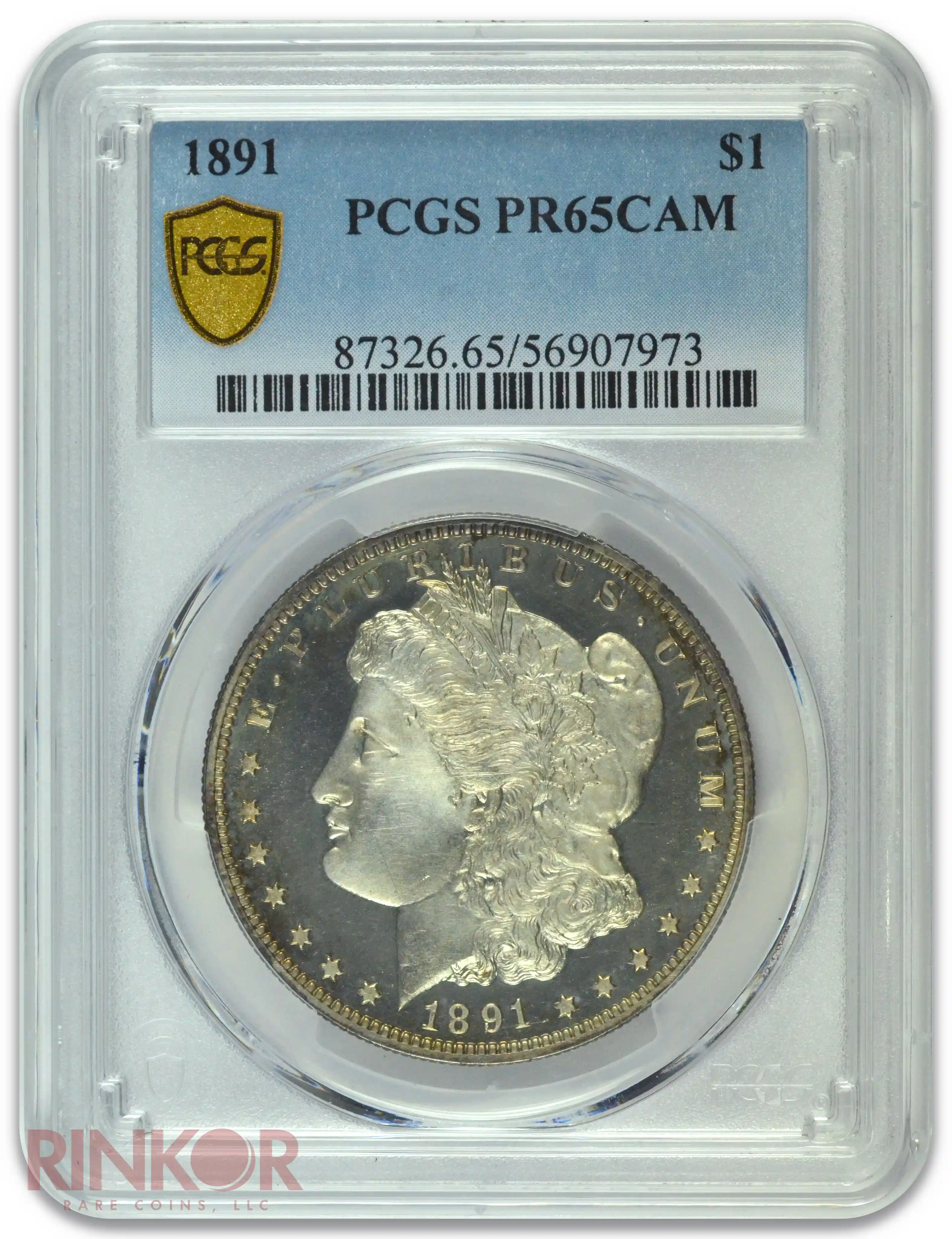 1891 $1 Morgan Dollar PCGS PR 65 CAM