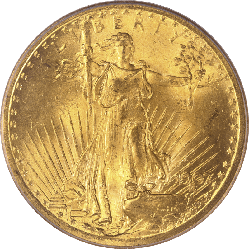 1907 St. Gaudens $20 Gold Double Eagle $20 PCGS MS 65