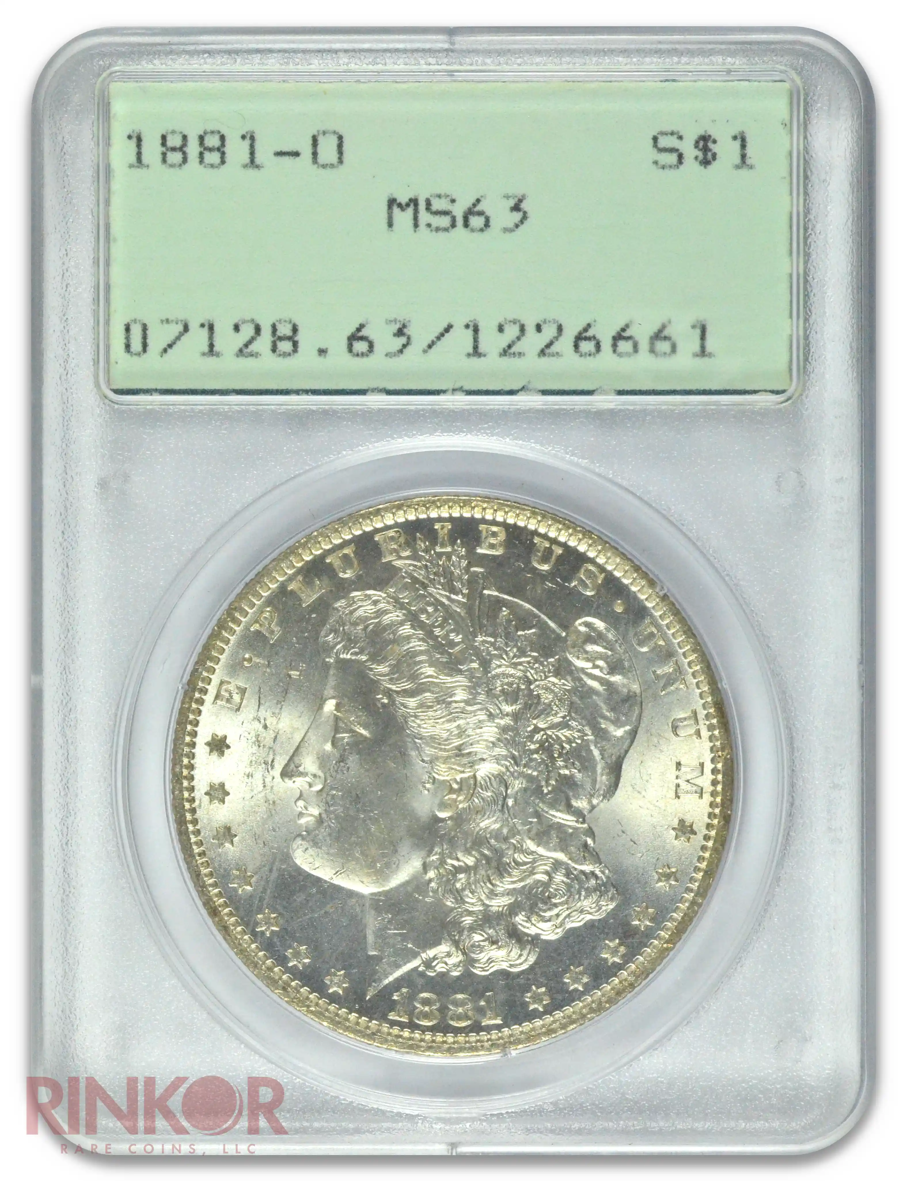 1881-O $1 Morgan Dollar PCGS MS 63