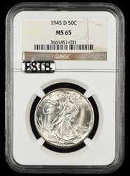1945 D 50C NGC MS65