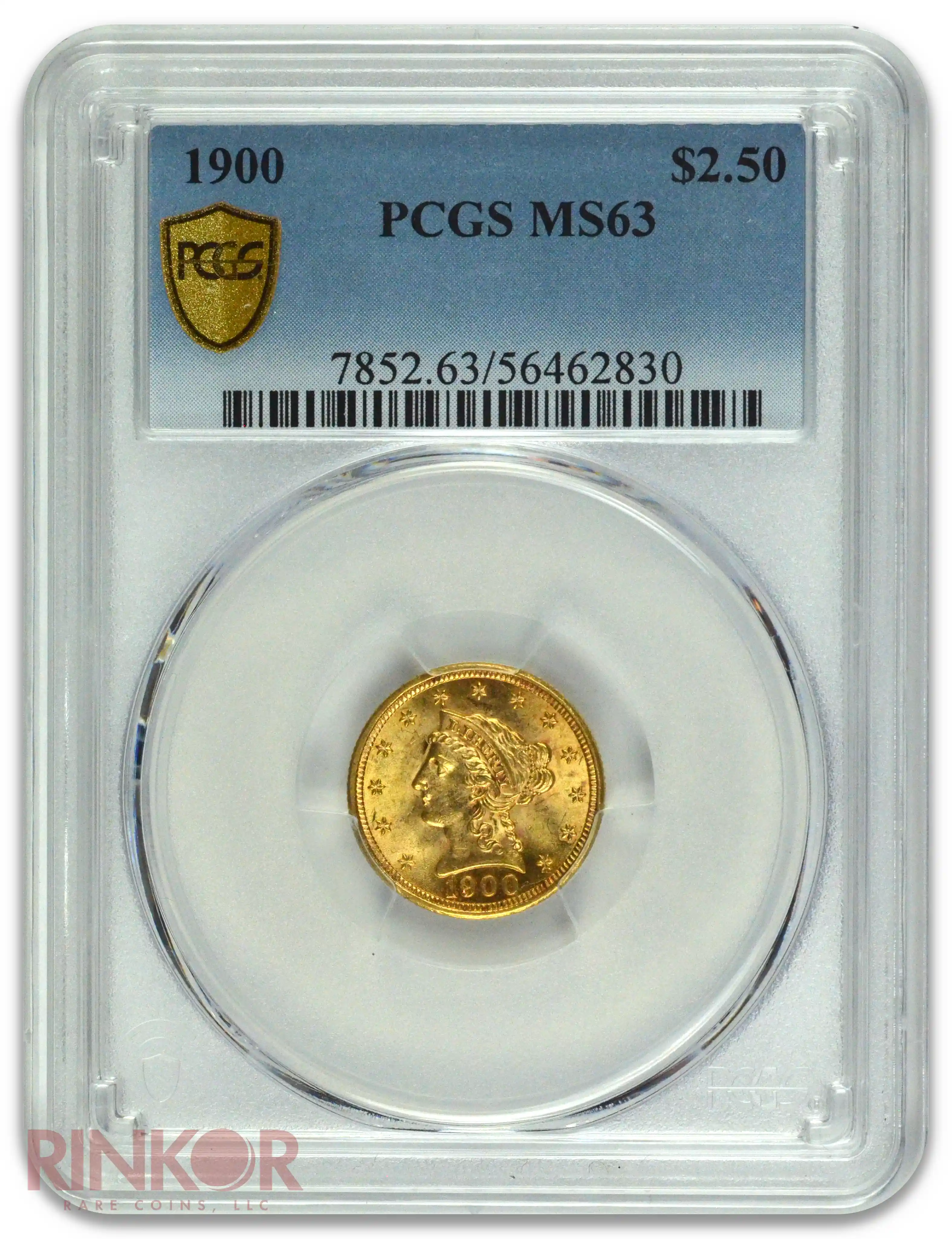 1900 $2.50 Liberty Head PCGS MS 63