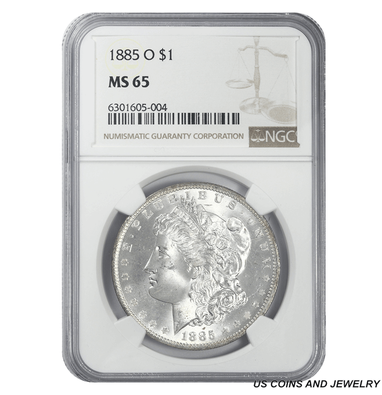 1885-O Morgan Silver Dollar, NGC MS-65 - Nice White Coin