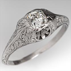 View Antique Platinum & Diamond Ring  image 1