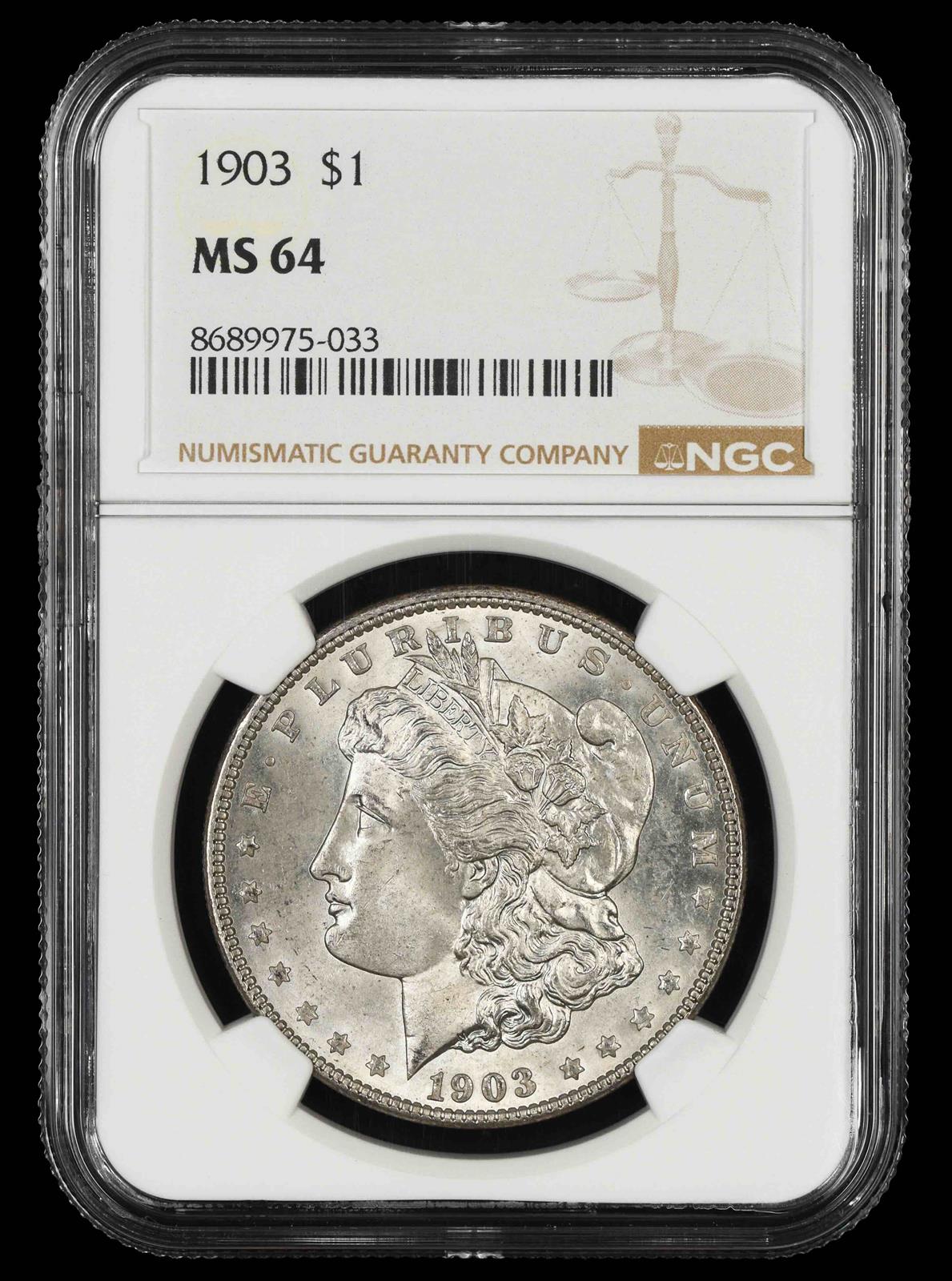 1903 $1 NGC  MS64