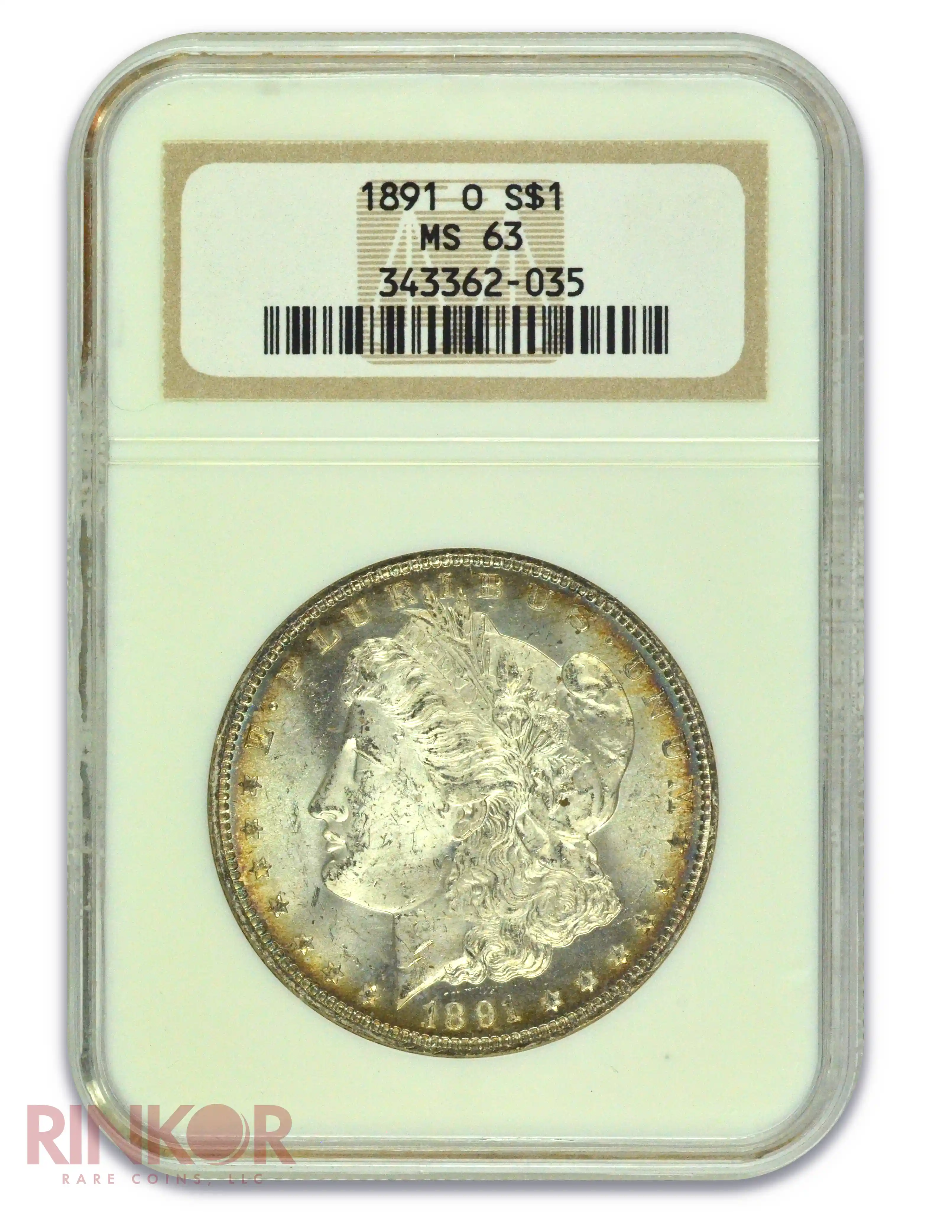 1891-O $1 Morgan Dollar NGC MS 63
