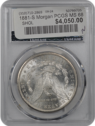 1881-S Morgan PCGS MS 68