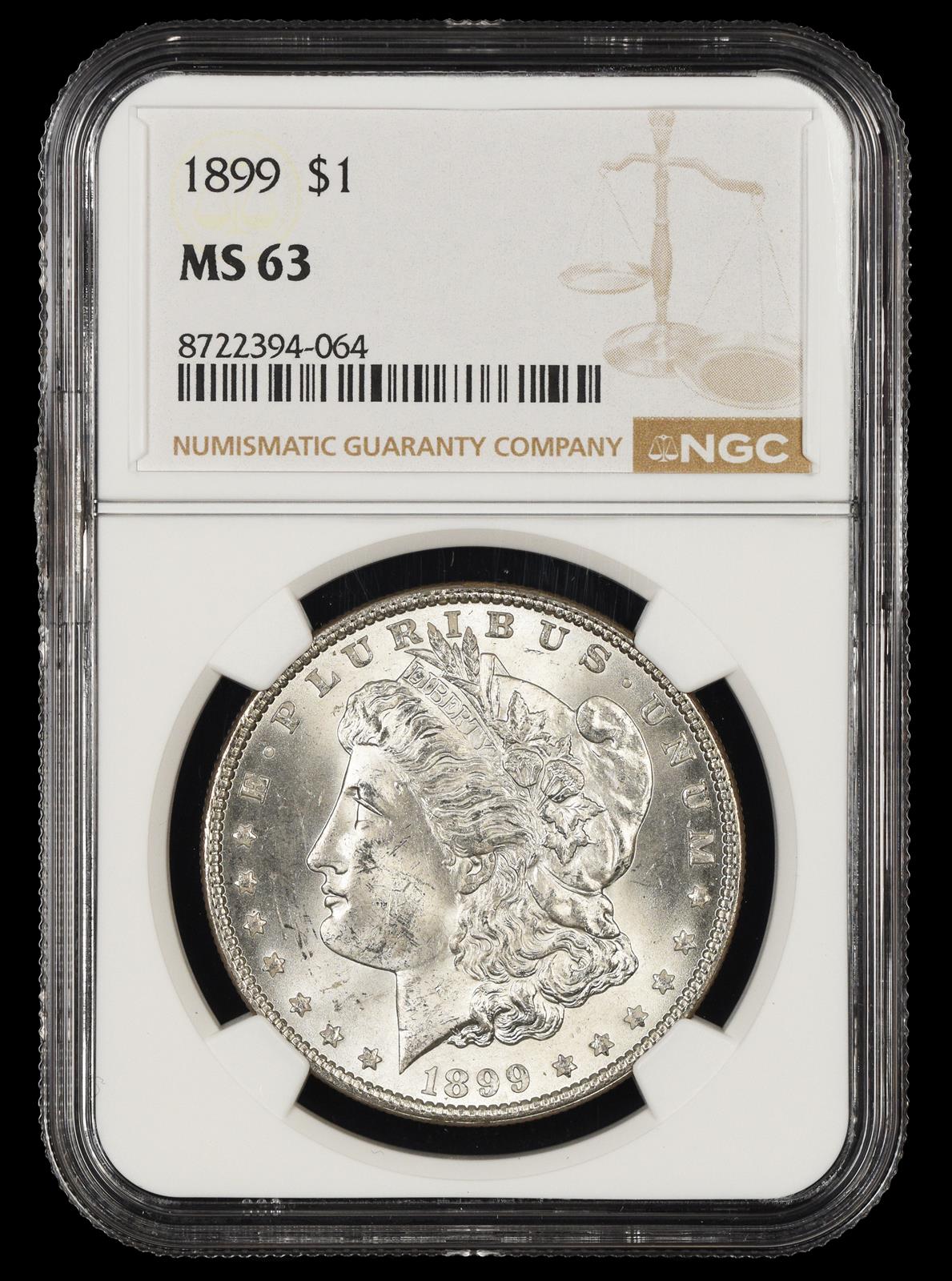 1899 $1 NGC MS 63