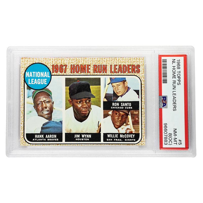 1968 Topps NL Home Run Leaders #5 PSA NM-MT 8(OC) Cert #96607883