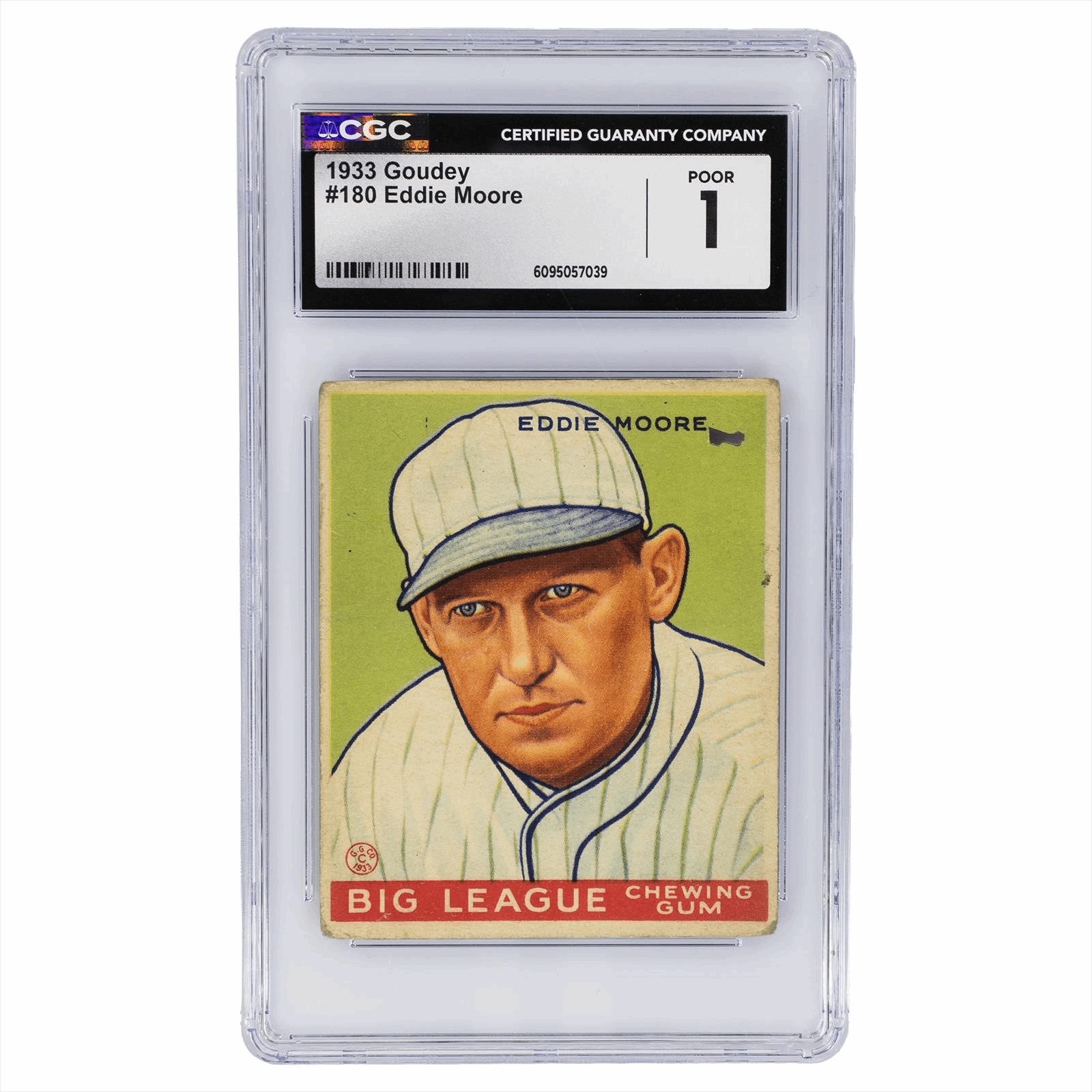 1933 Goudey Eddie Moore #180 CGC POOR 1