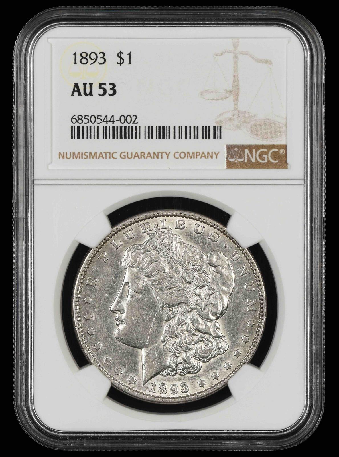 1893 $1 NGC AU-53