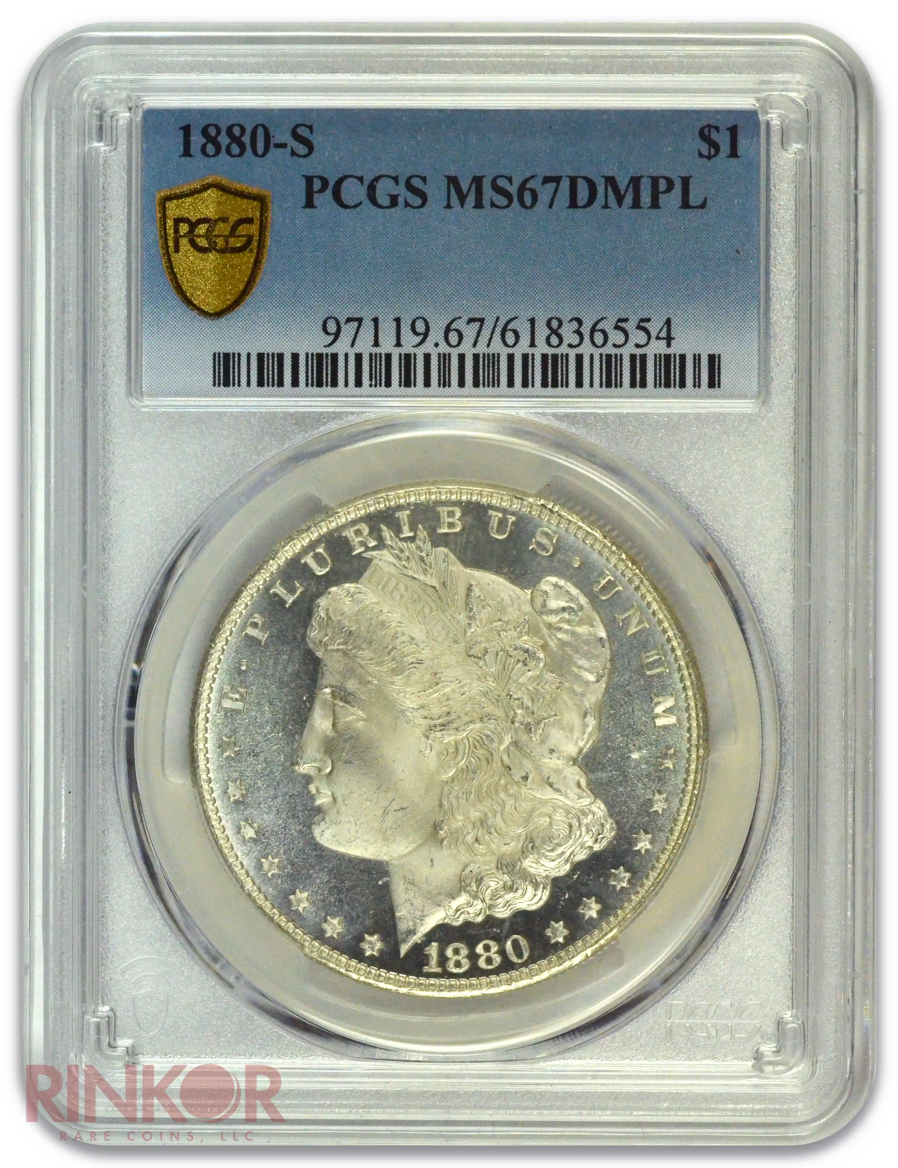 1880-S $1 Morgan Dollar PCGS MS 67 DMPL