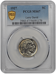 1927 Buffalo PCGS MS 67
