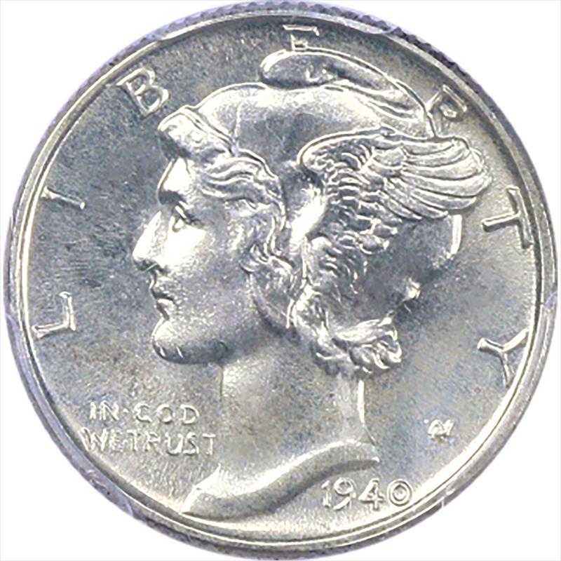 1940 Mercury PCGS PR 65 - Nice Lustrous White Coin