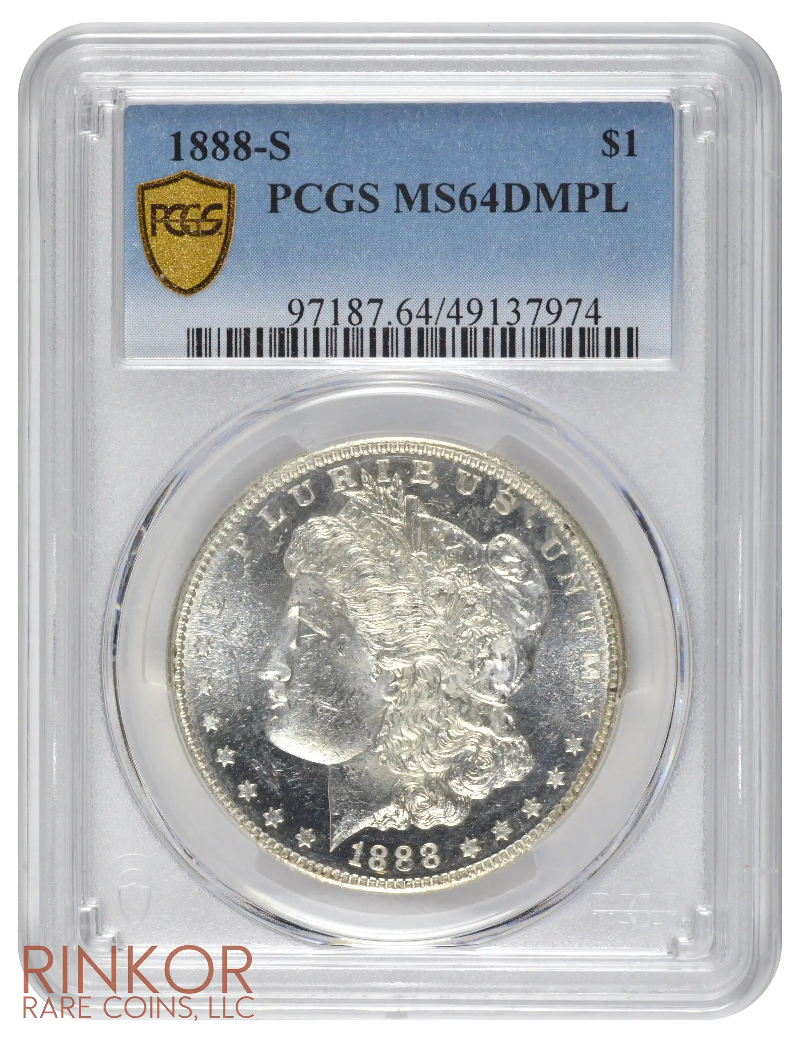 1888-S $1 PCGS MS 64 DMPL