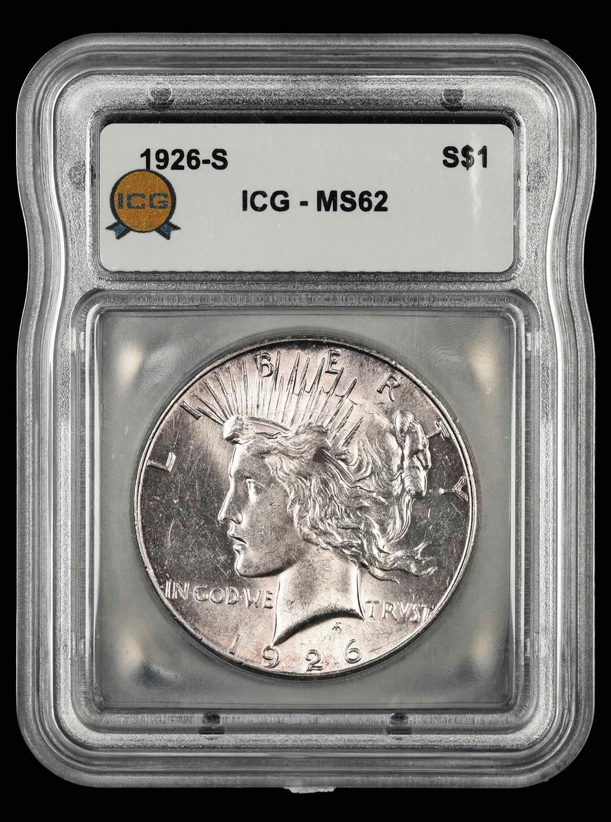 1926 S $1 ICG MS 62