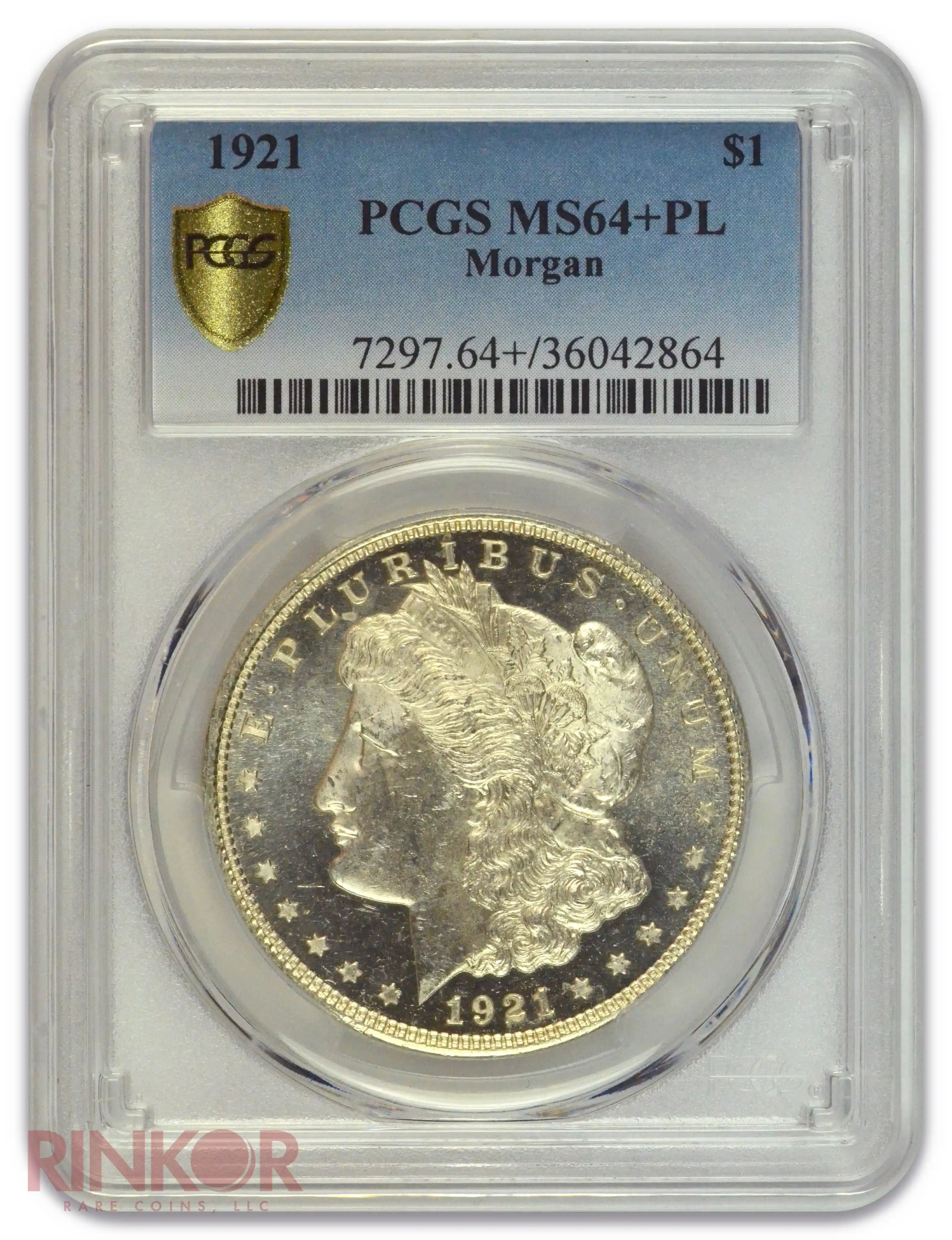 1921 $1 Morgan Dollar PCGS MS 64+ PL
