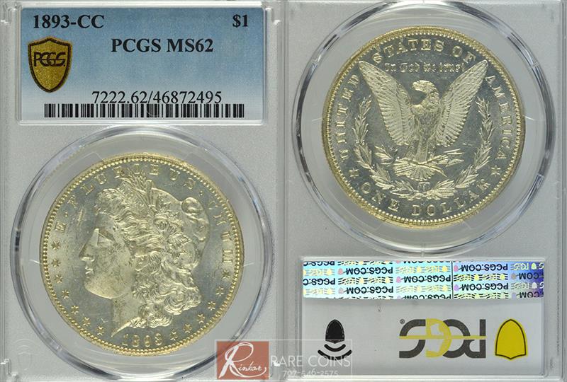 1893-CC $1 PCGS MS 62