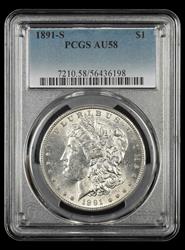 1891 S $1 PCGS AU58