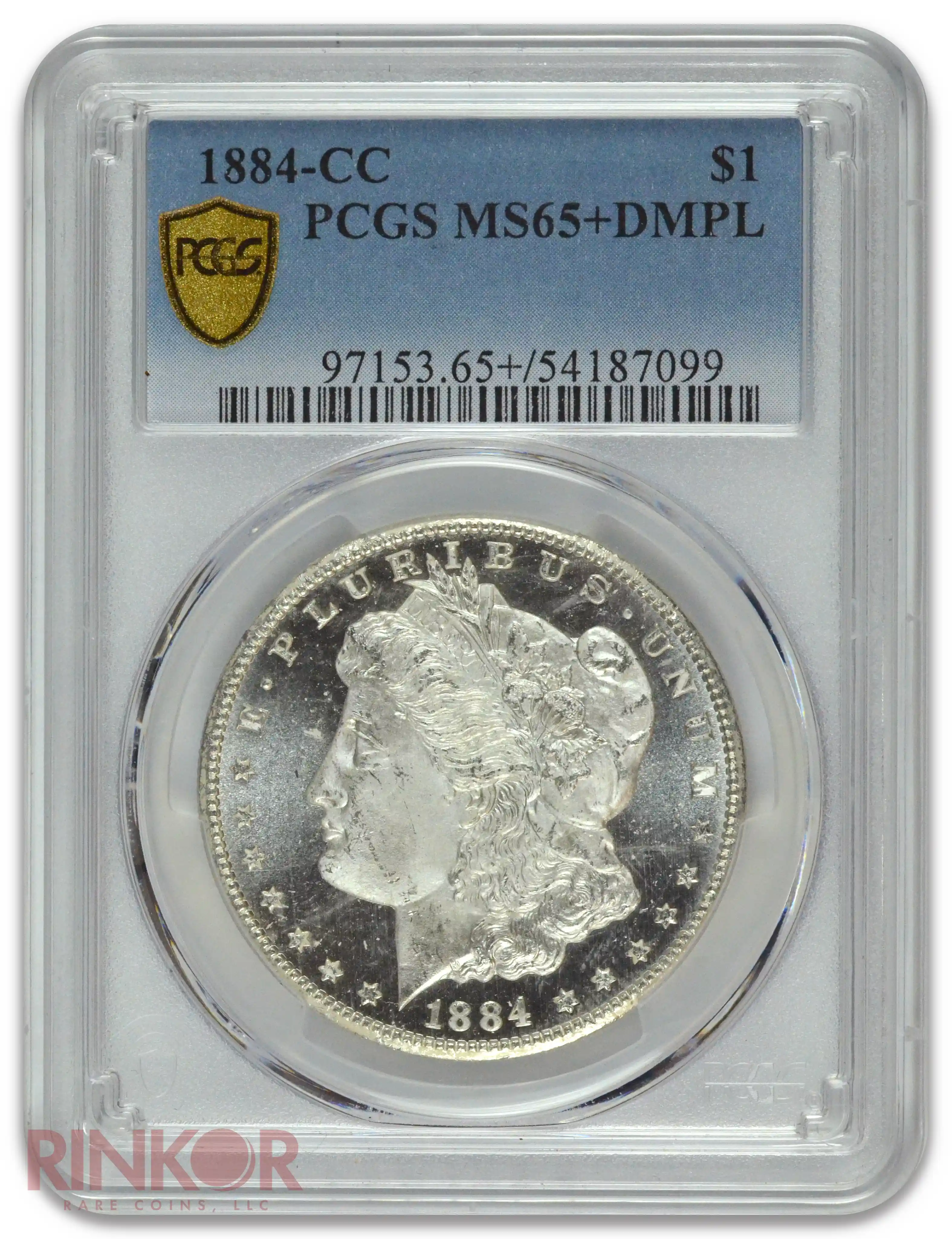 1884-CC $1 Morgan Dollar PCGS MS 65+ DMPL