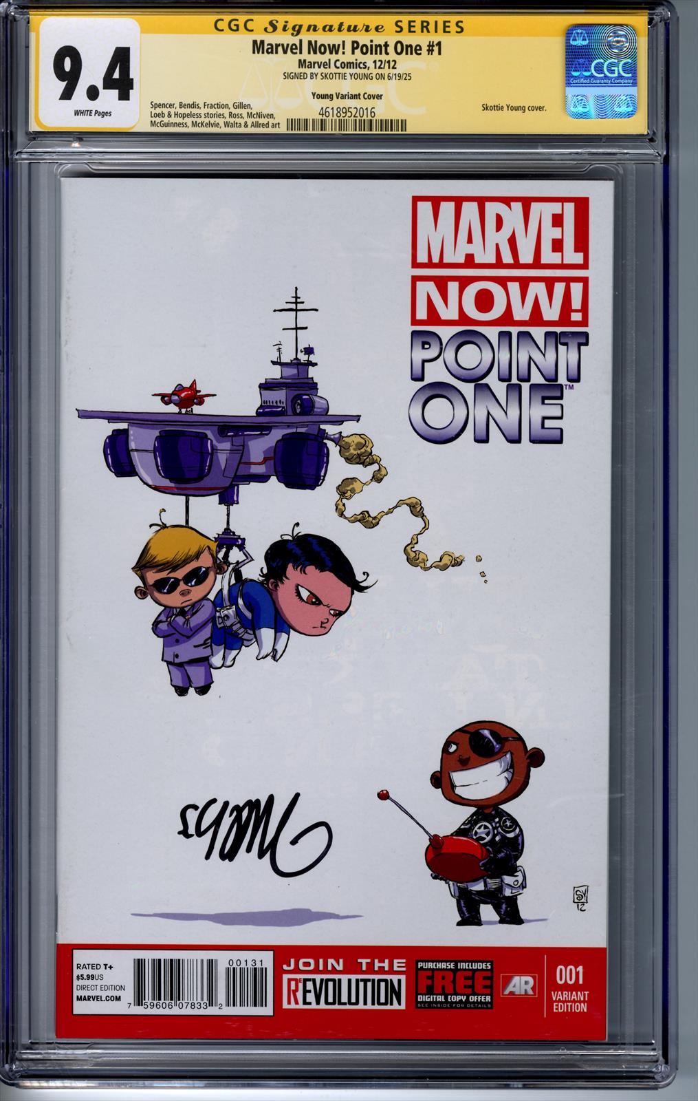 Marvel Now! Point One #1 Marvel Comics 12/12 Signed by Skottie Young CGC Signature Series (Young Variant Cover) 9.4
