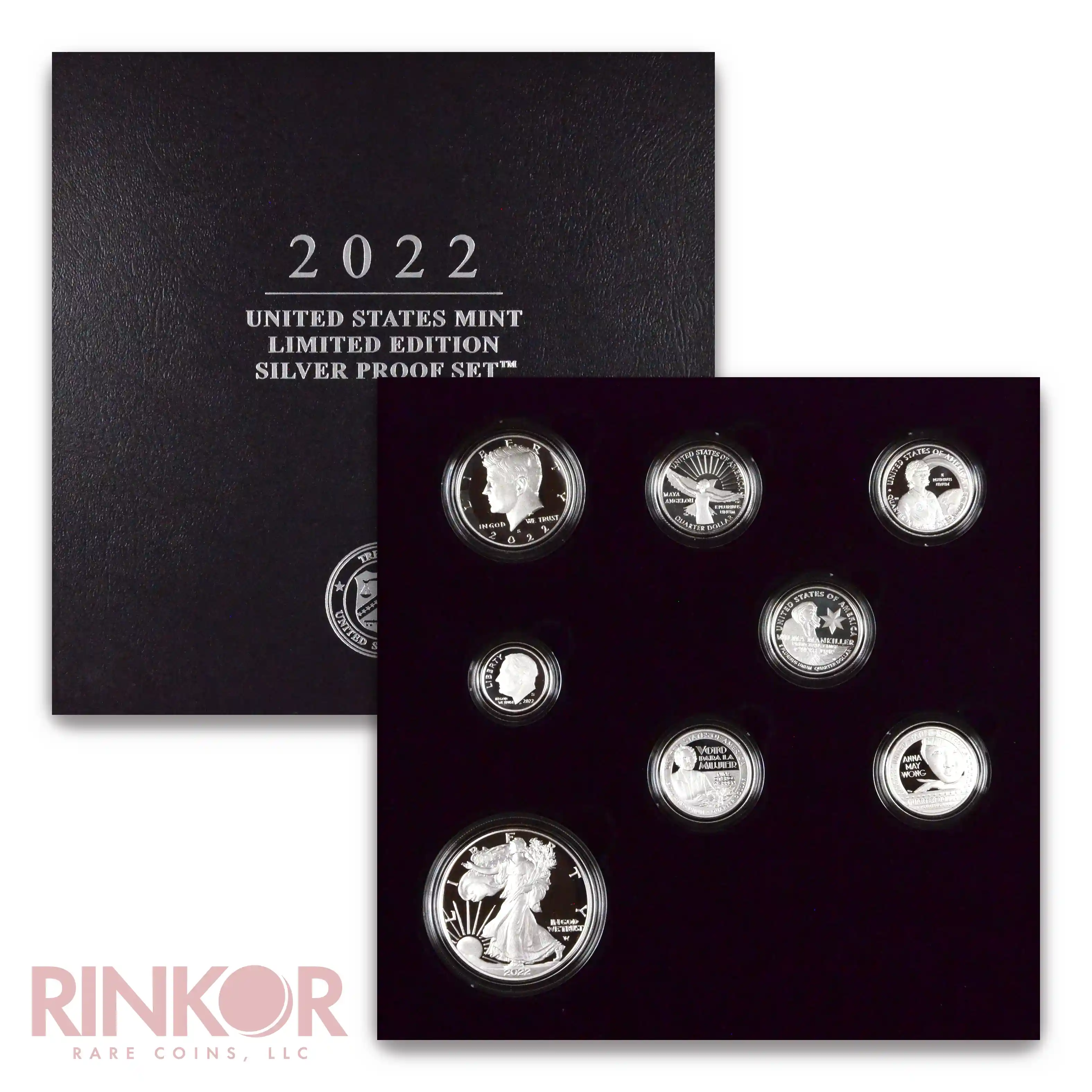 2022-S Limited Edition Silver 8-Coin Proof Set (Box and CoA)