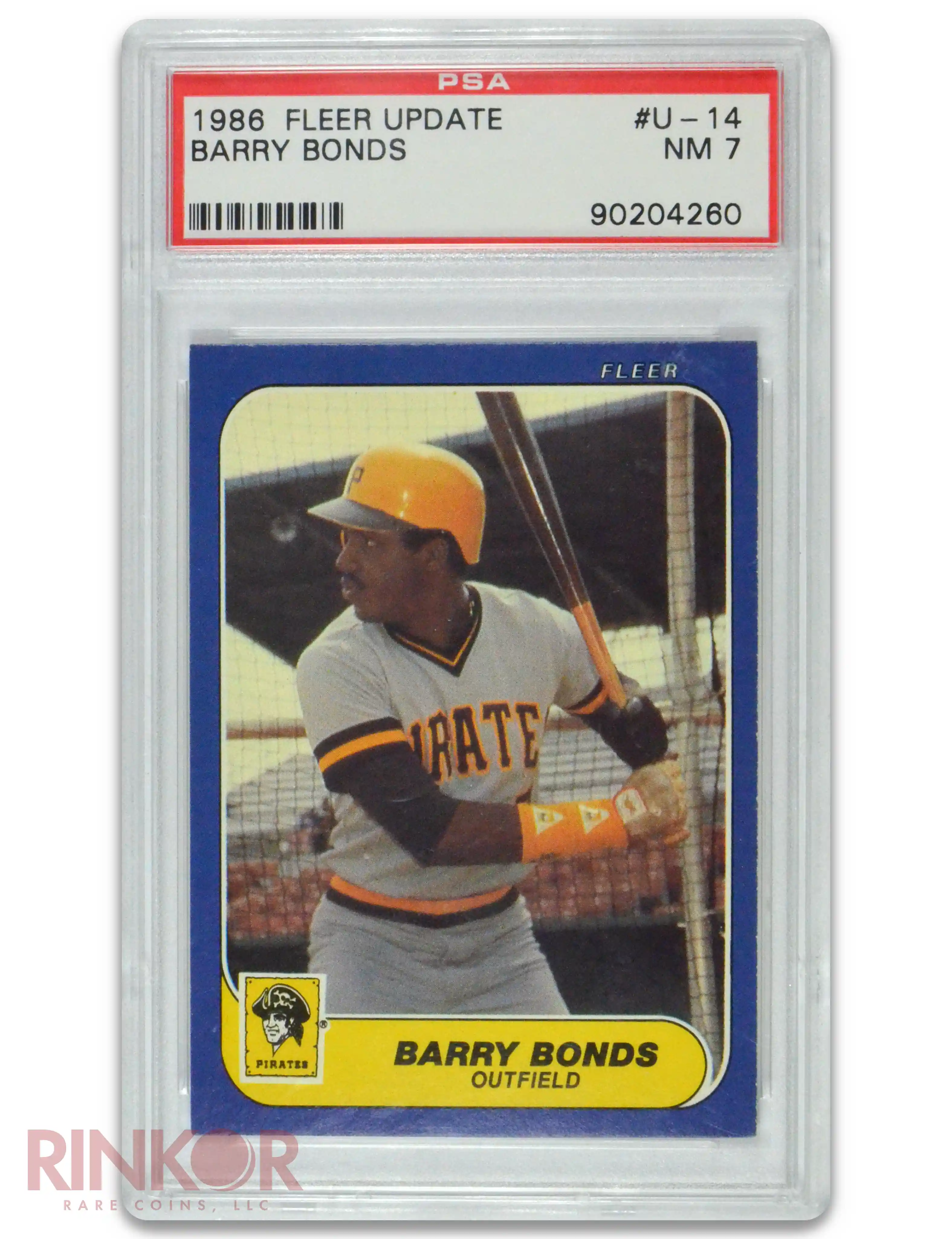 1986 Fleer Update Barry Bonds PSA NM 7