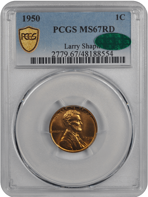 1950 Lincoln PCGS (CAC) RD 67 