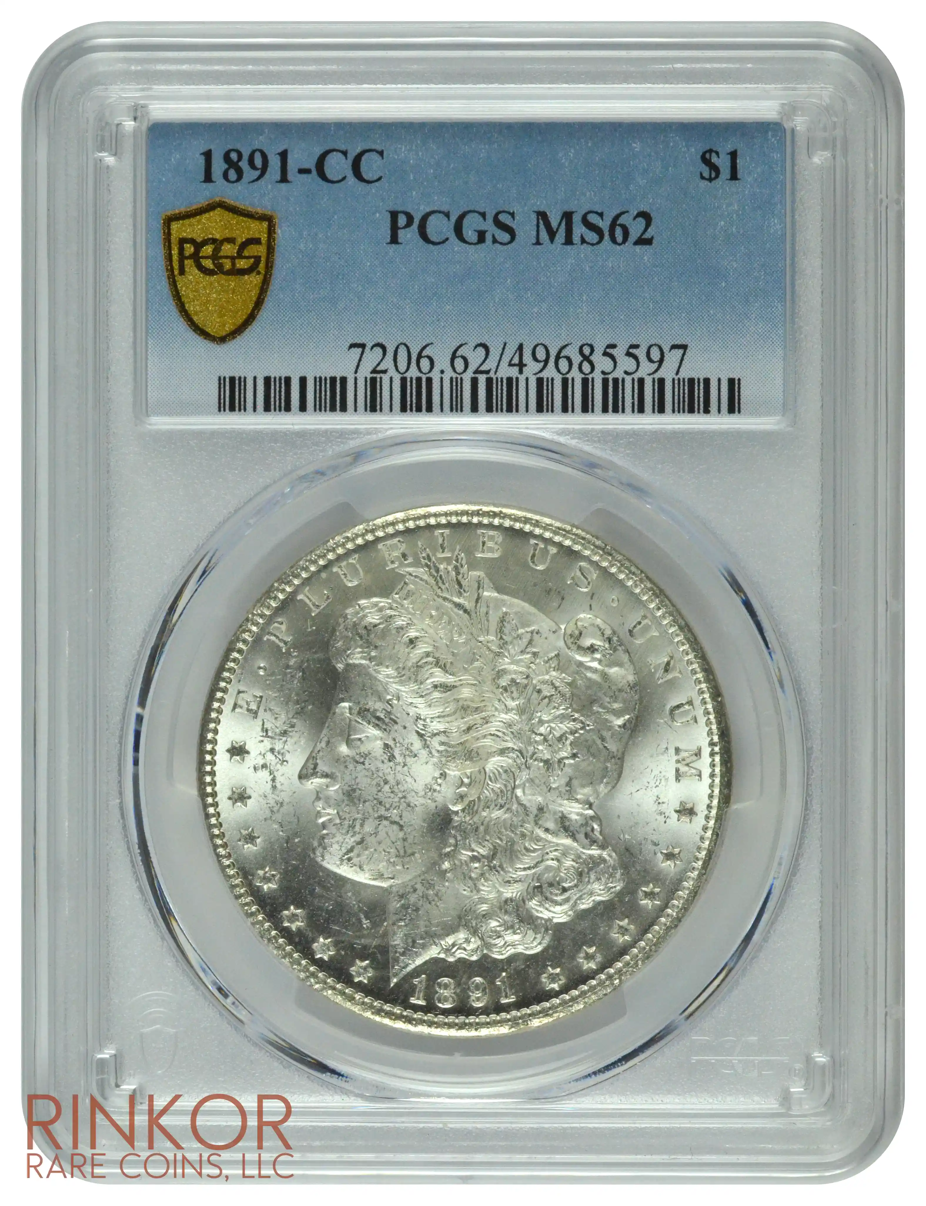 1891-CC $1 PCGS MS 62