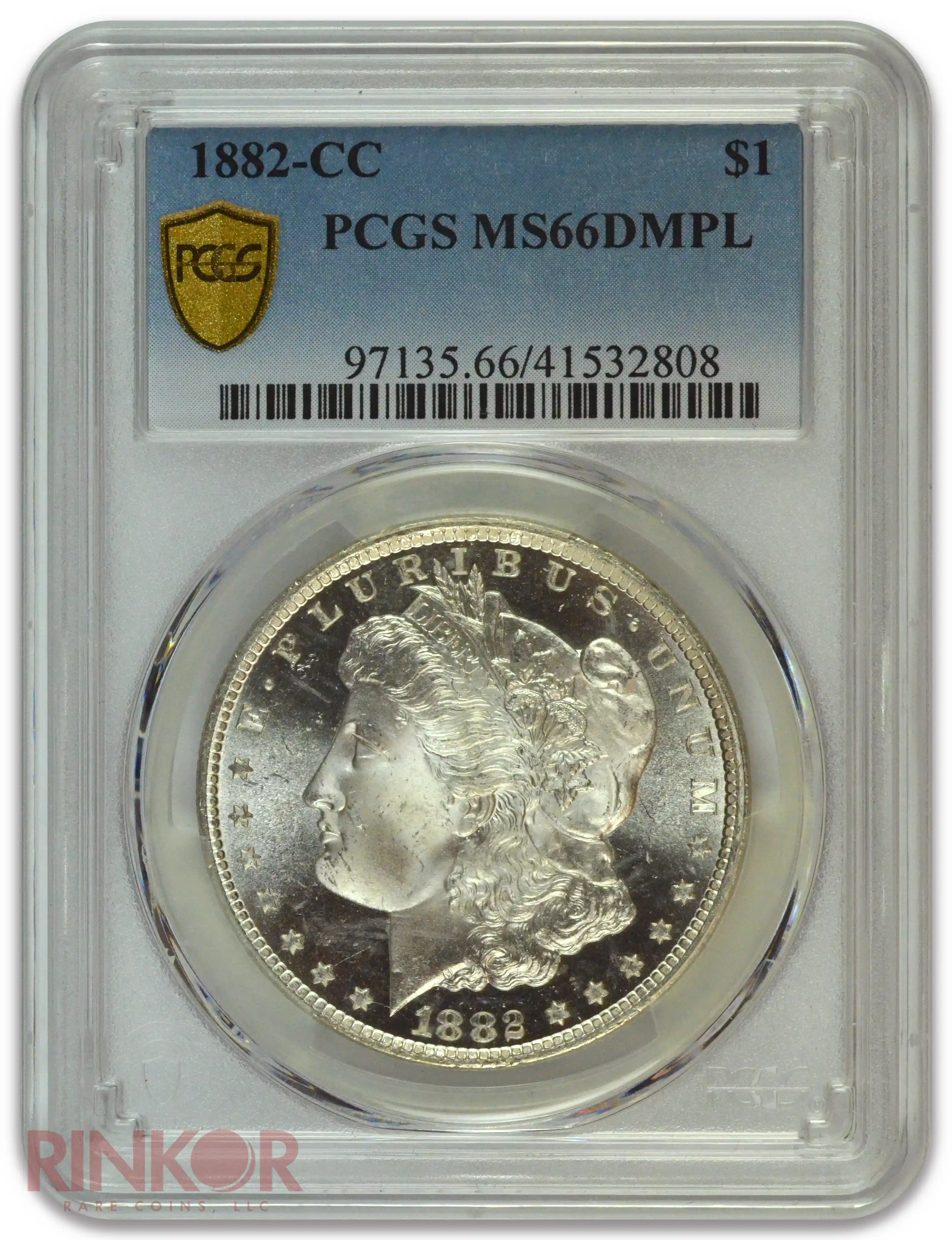 1882-CC $1 Morgan Dollar PCGS MS 66 DMPL