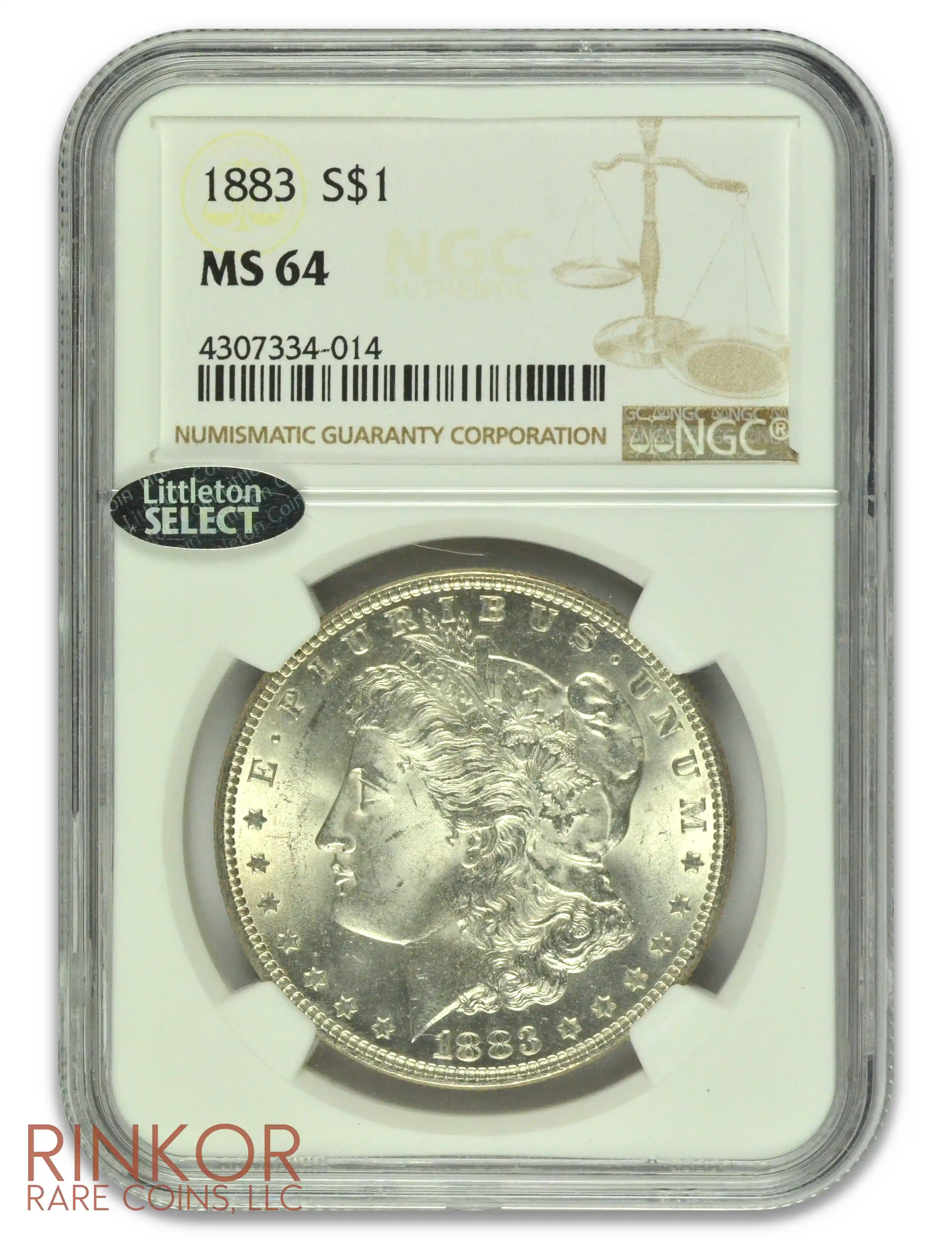 1883 Morgan Dollar NGC MS 64