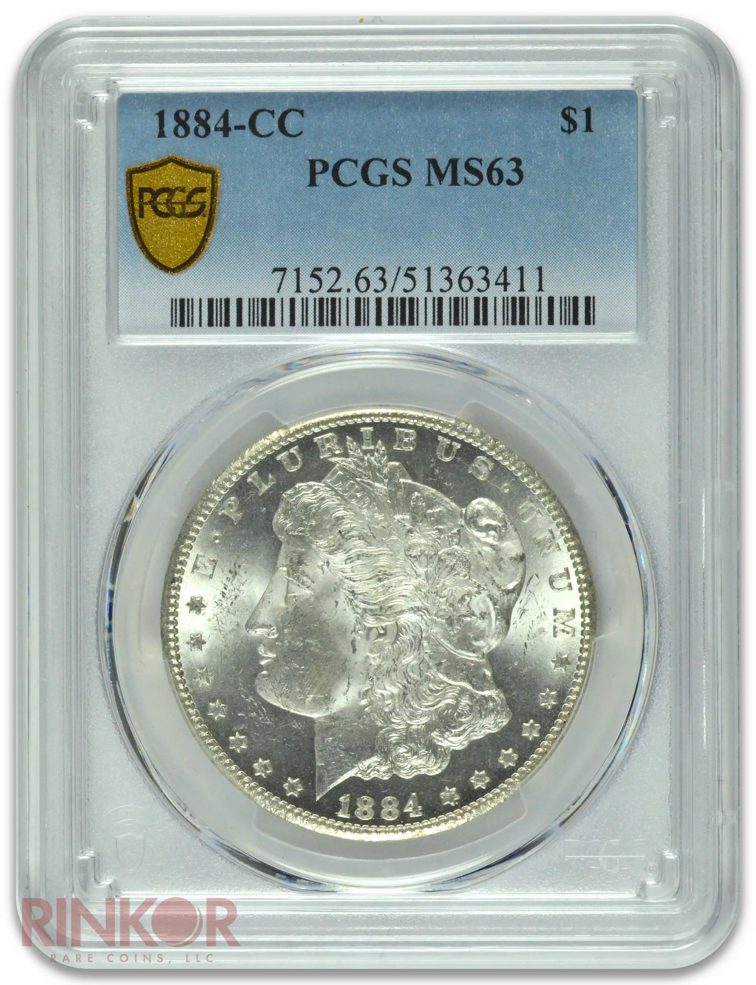 1884-CC $1 PCGS MS 63