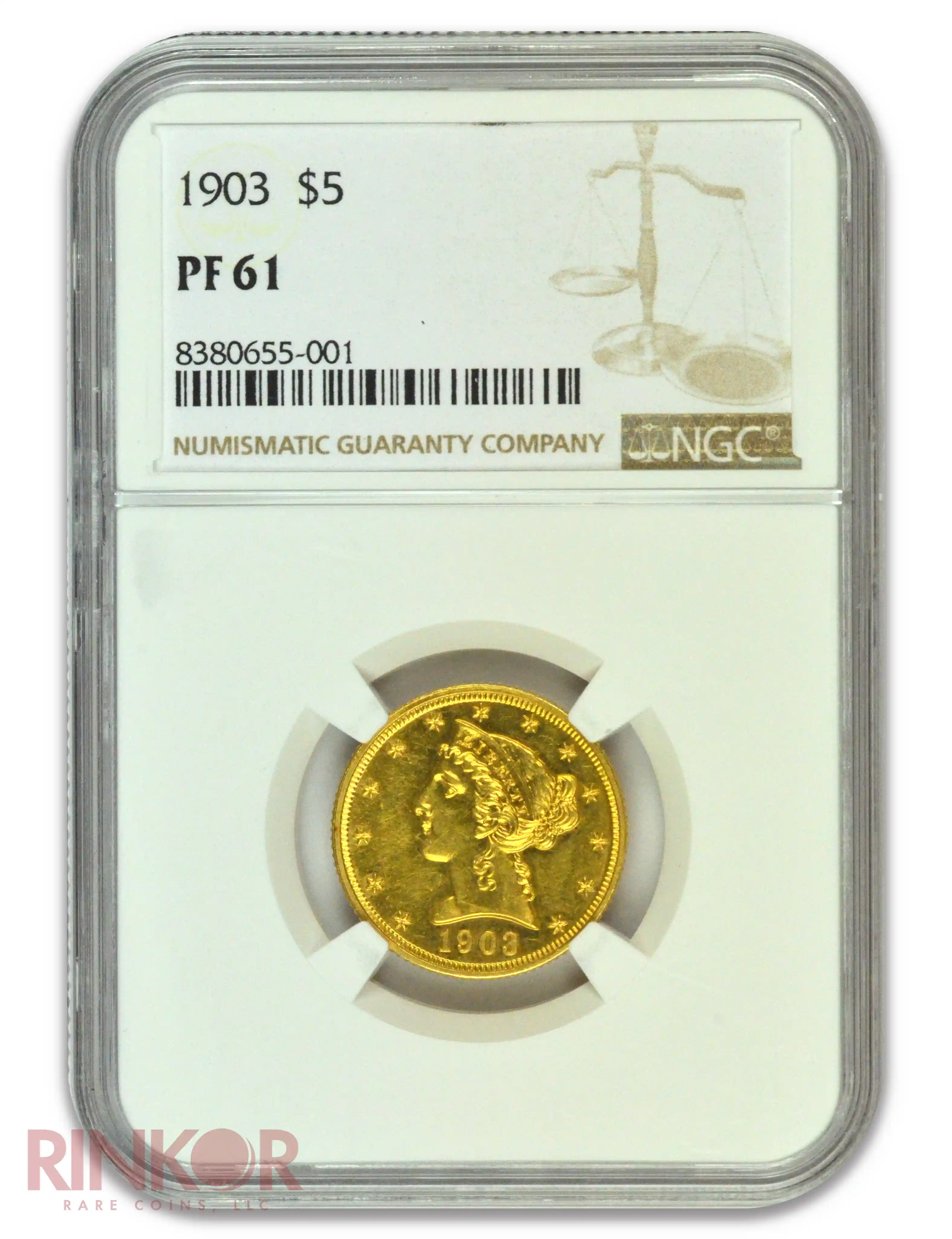 1903 $5 Liberty Head NGC PF 61