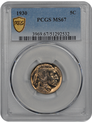 1930 Buffalo PCGS MS 67 