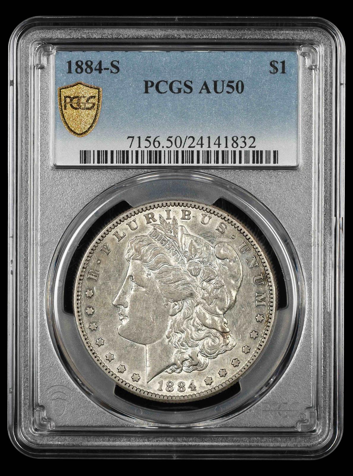 1884-S $1 PCGS AU-50