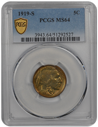 1919-S Buffalo PCGS MS 64